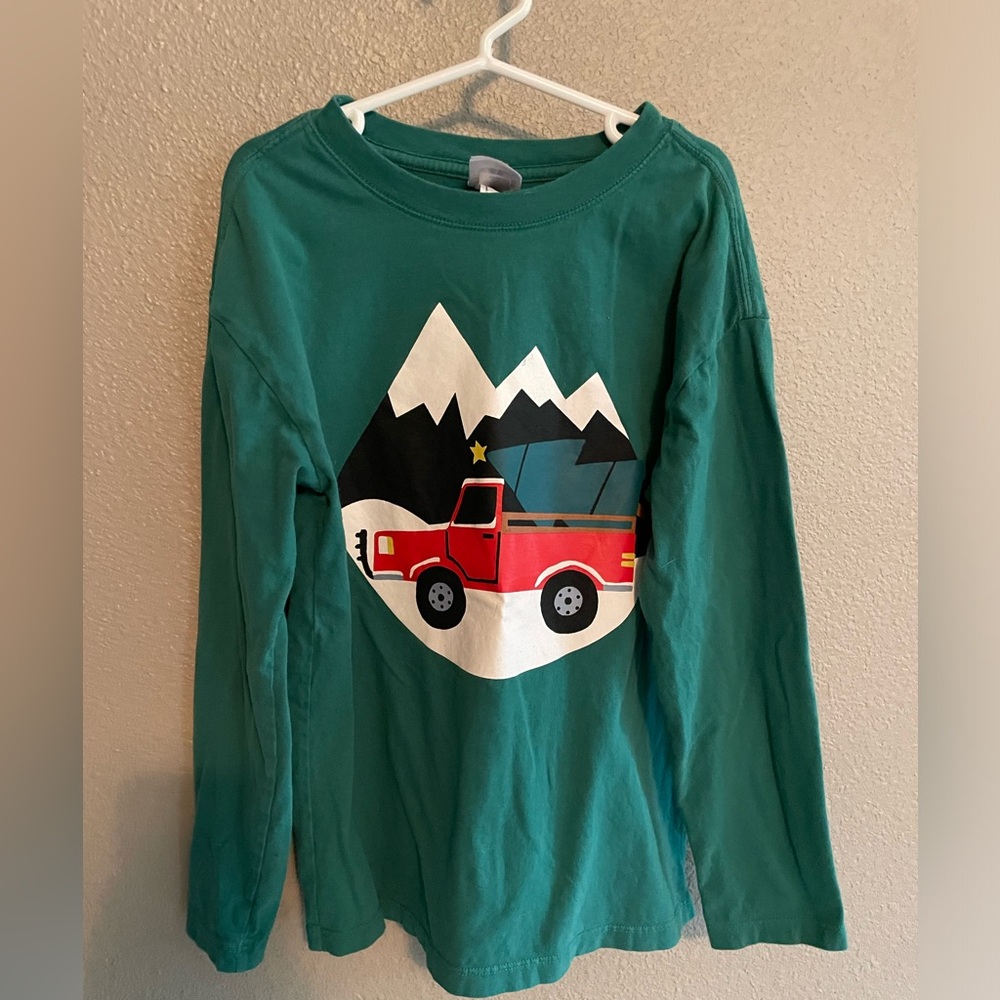 Hanna Andersson Green Mountain Truck Long Sleeve Tee